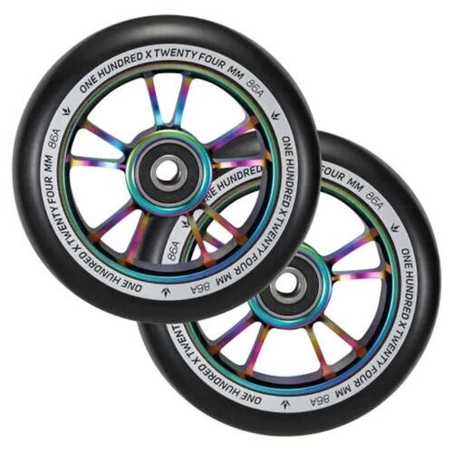 Envy Scooter Wheels - Blk/Neo 100mm - Pair